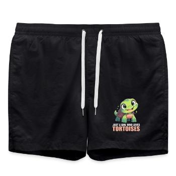 Landschildkröten Landschildkröte - Badeshorts - Schwarz - Vorne - AI Model Male 185 light (185cm)