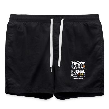 Töpfer Mädchen Viel Cooler Als Normal - Short de bain - noir - Devant - AI Model Male 185 light (185cm)