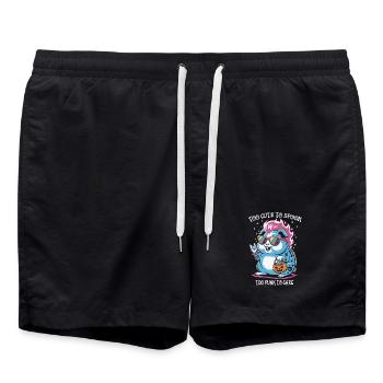 Hamster punk avec des lunettes de soleil pour Halloween - Short de bain - noir - Devant - AI Model Male 185 light (185cm)