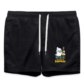 Halloween Chemistry Periodic Quote - Badeshorts - Schwarz - Vorne - AI Model Male 185 light (185cm)