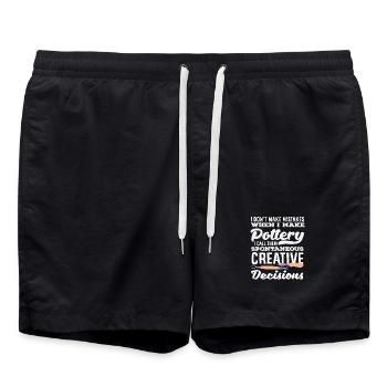 Pottery: Creative decisions - Swim Trunks - black - Front - AI Model Male 185 light (185cm)