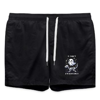 Kann nicht – bin ausgestorben | Dinosaurier Humor - Badeshorts - Schwarz - Vorne - AI Model Male 185 light (185cm)