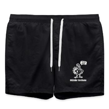 Streithahn Drama Spruch - Short de bain - noir - Devant - AI Model Male 185 light (185cm)