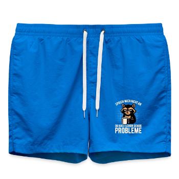 Don’t Talk To Me - Café paresseux - Short de bain - cobalt blue - Devant
