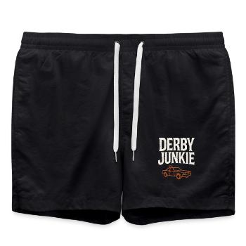 Démolition Derby Fan Pit Crew Crash Driver Fair - Short de bain - noir - Devant - AI Model Male 185 light (185cm)