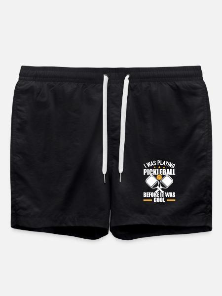 Pickleball Team Paddleball Player Gift - Swim Trunks - black