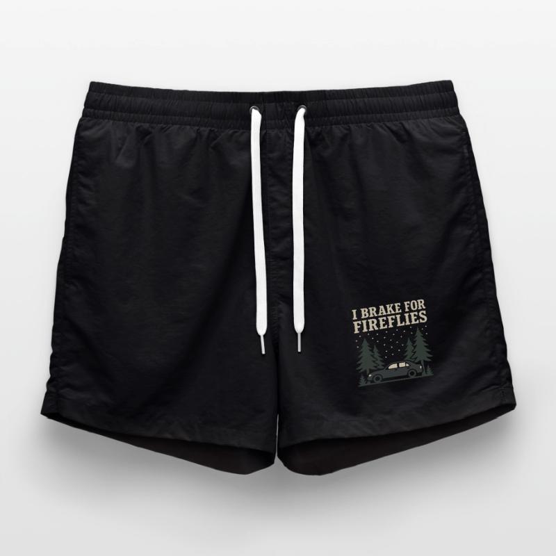 Firefly Summer Night Glow Bug Nostalgic Swim Trunks