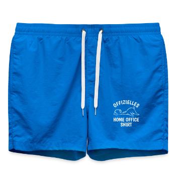 Lama - Home office shirt - Geschenk - Badeshorts - Cobalt blue - Vorne