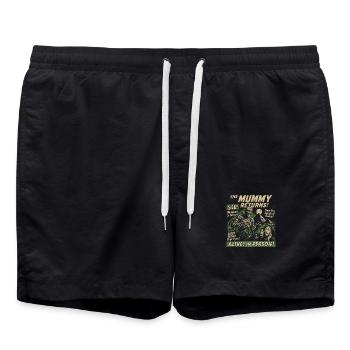 The Mummy Returns Movie Poster Vintage Hallowee - Swim Trunks - black - Front - AI Model Male 185 light (185cm)