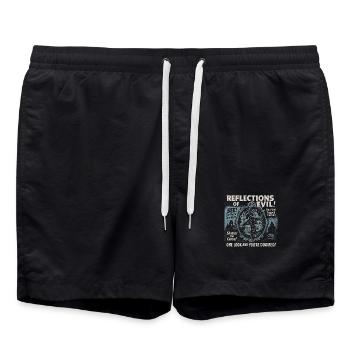 Reflections Of Evil Mirror Filmplakat Halloween - Badeshorts - Schwarz - Vorne - AI Model Male 185 light (185cm)