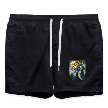 Nacht der Cobra Vampir Blutsauger Halloween  - Badeshorts - Schwarz - Vorne - AI Model Male 185 light (185cm)