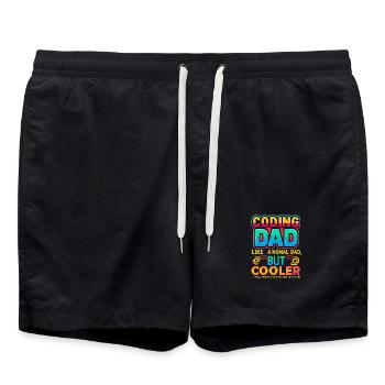 Programmieren Papa Cooler, Programmierer - Badeshorts - Schwarz - Vorne - AI Model Male 185 light (185cm)