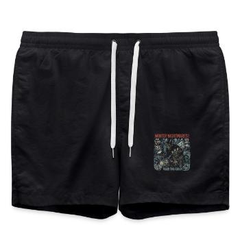 Cauchemars d’hiver Krampus Affiche de film Halloween - Short de bain - noir - Devant - AI Model Male 185 light (185cm)