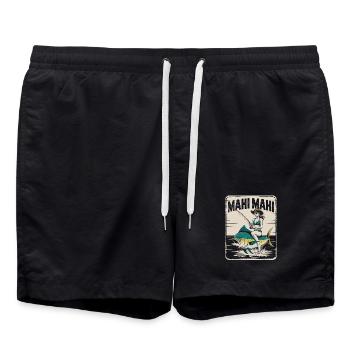 Mahi Mahi Beach Angler Rétro - Short de bain - noir - Devant - AI Model Male 185 light (185cm)
