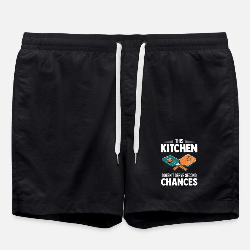 Pickleball Teamn Tournament Dinkball Gift - Swim Trunks - black