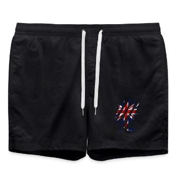 Union Jack Krallen-Kratzspur  - Badeshorts - Schwarz - Vorne - AI Model Male 185 light (185cm)