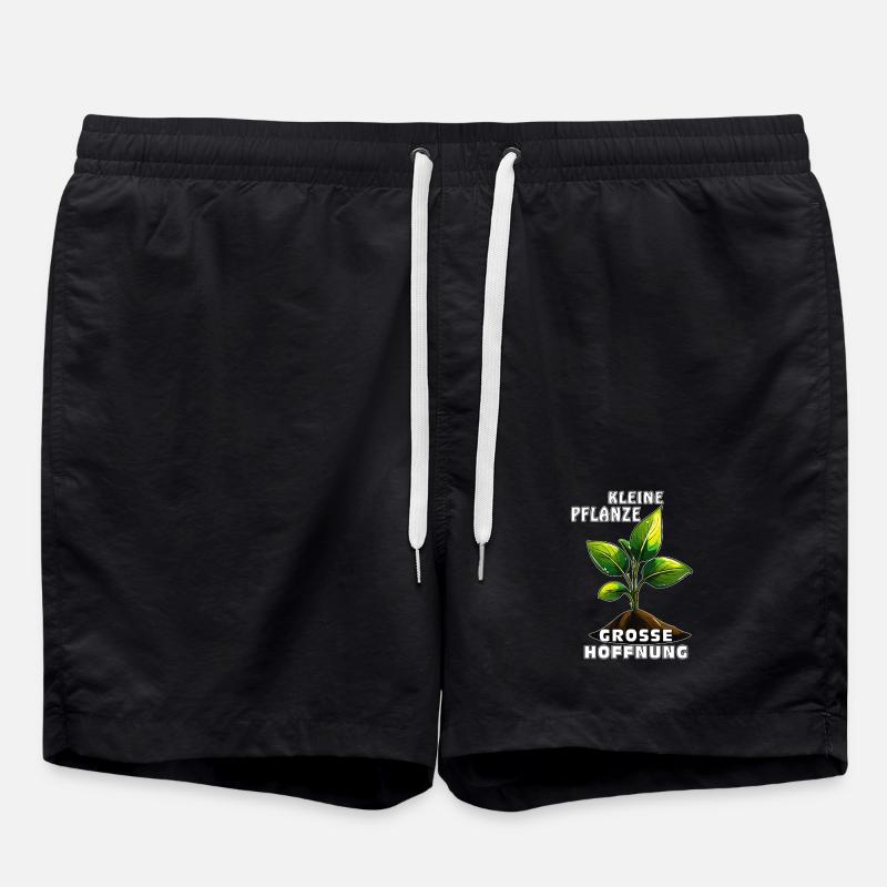 SMALL PLANT, BIG HOPE - Swim Trunks - black