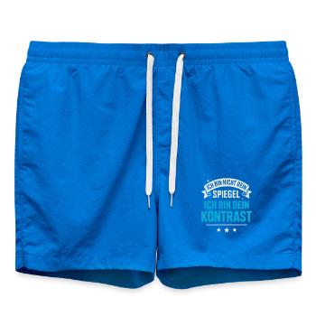 I'm not your mirror I'm your contrast - Swim Trunks - cobalt blue - Front
