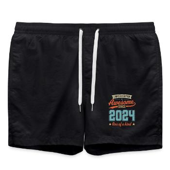 Awesome Since 2024 - Swim Trunks - black - Front - AI Model Male 185 light (185cm)