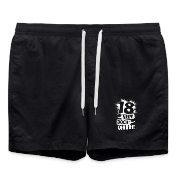 18 - Non ! Néanmoins! Oh! Cadeau d’anniversaire - Short de bain - noir - Devant - AI Model Male 185 light (185cm)