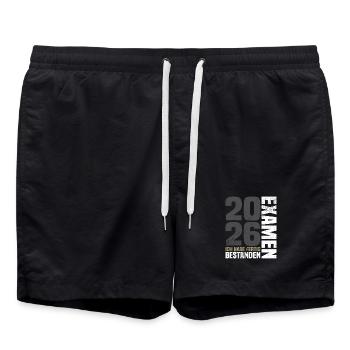 Examen réussi 2026 - J’ai terminé - Short de bain - noir - Devant - AI Model Male 185 light (185cm)
