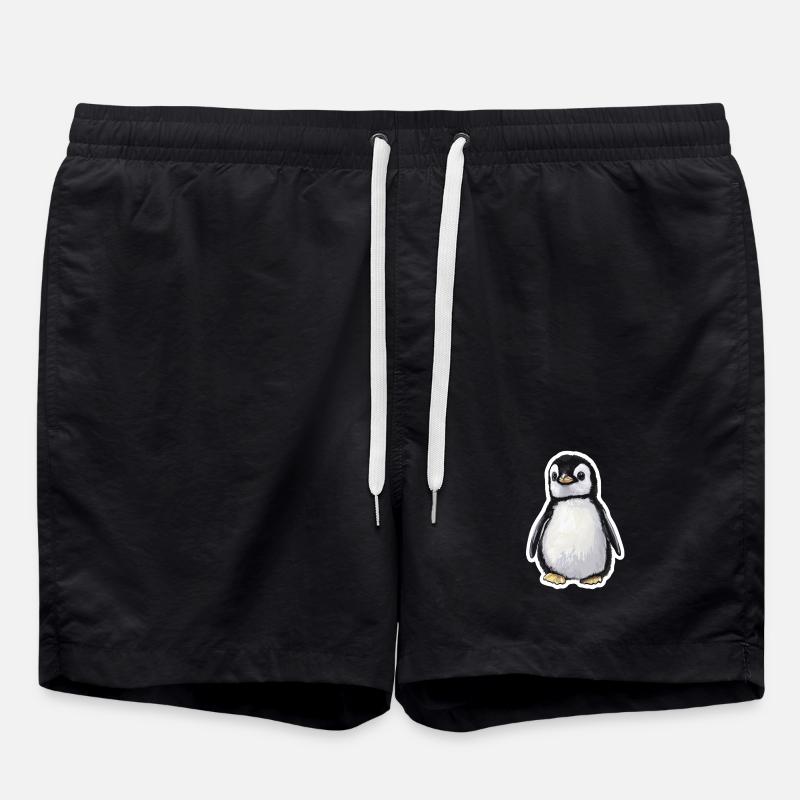 Penguin - Swim Trunks - black
