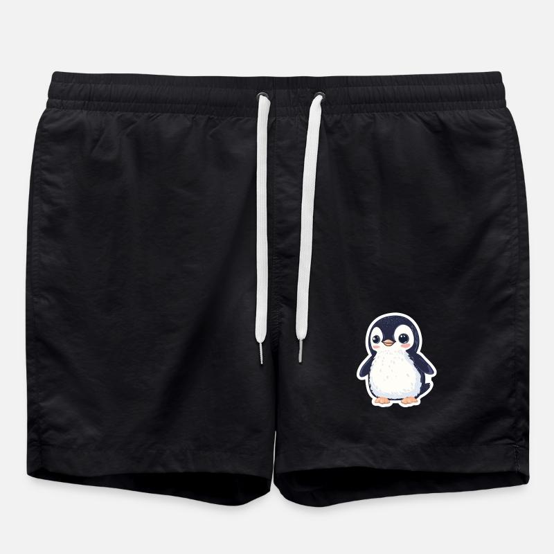 Penguin - Swim Trunks - black