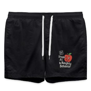 Professeur sale Humour coquin Nsfw impoli - Short de bain - noir - Devant - AI Model Male 185 light (185cm)