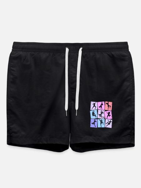 Klettern Berge Kletterer Bouldern Damen Mädchen - Badeshorts - Schwarz