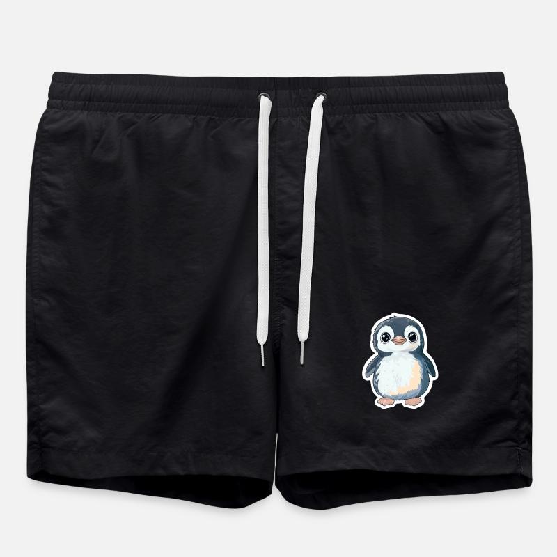 Penguin - Swim Trunks - black