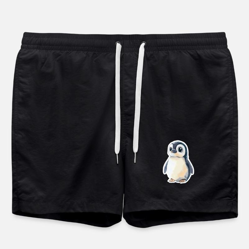 Penguin - Swim Trunks - black