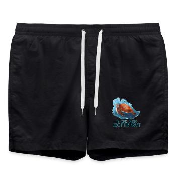 Dans la paix réside le pouvoir de la tortue - Short de bain - noir - Devant - AI Model Male 185 light (185cm)