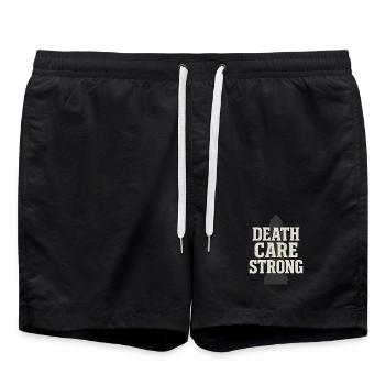 Corpse Science Dark Humor Death Positive - Swim Trunks - black - Front - AI Model Male 185 light (185cm)