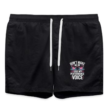 Synchronschwimmen Kunstschwimmen Wassersport - Badeshorts - Schwarz - Vorne - AI Model Male 185 light (185cm)