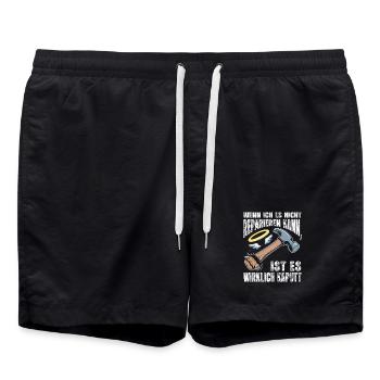 Si je n’arrive pas à le réparer - Short de bain - noir - Devant - AI Model Male 185 light (185cm)