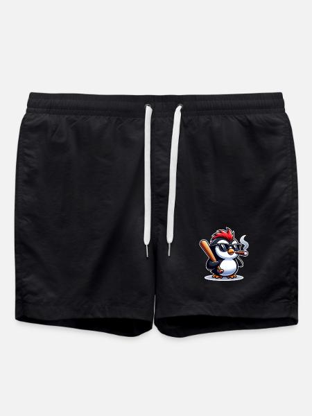 Pinguin - Badeshorts - Schwarz