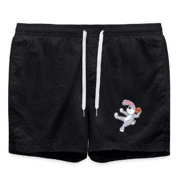 Lapin Handball Joueur Handball - Short de bain - noir - Devant - AI Model Male 185 light (185cm)