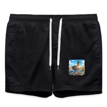 Ducks Duck - Swim Trunks - black - Front - AI Model Male 185 light (185cm)