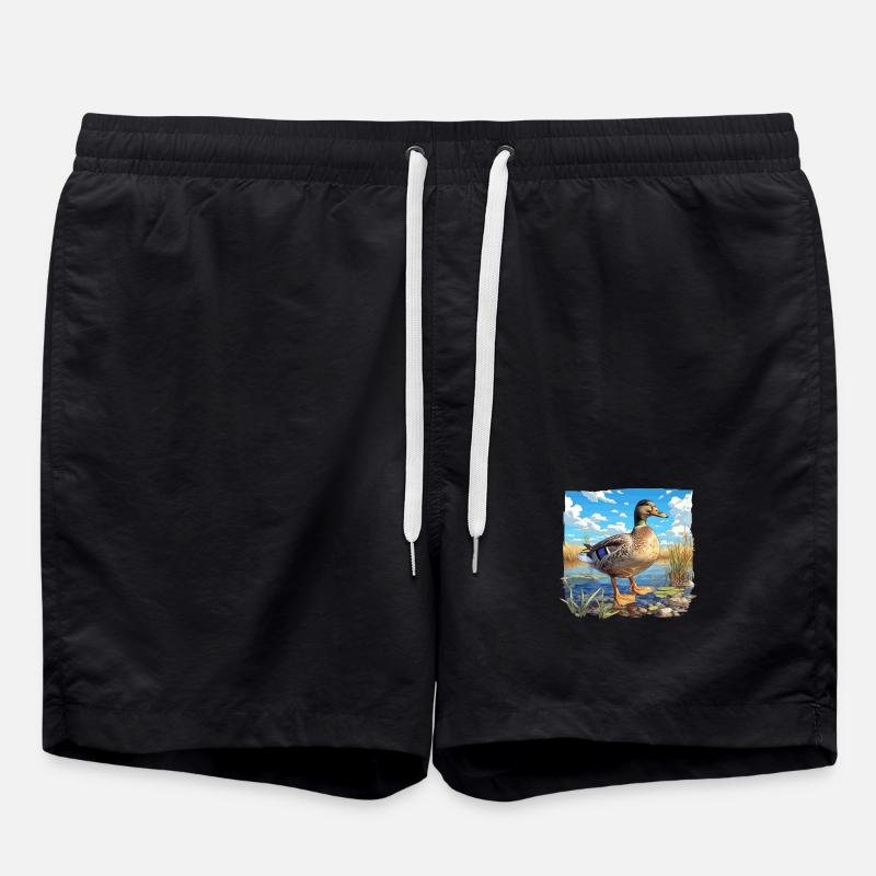 Ducks Duck - Swim Trunks - black