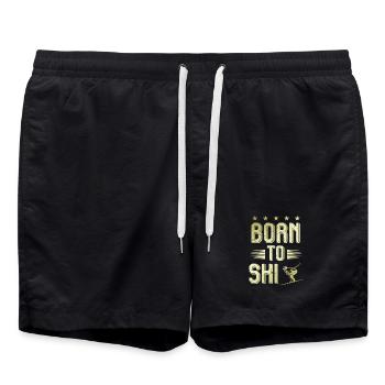 Né pour skier - Short de bain - noir - Devant - AI Model Male 185 light (185cm)