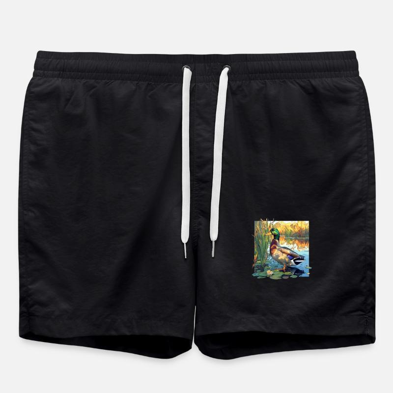 Ducks Duck - Swim Trunks - black