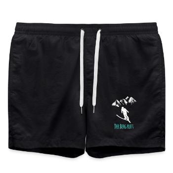 Skispringen - Badeshorts - Schwarz - Vorne - AI Model Male 185 light (185cm)