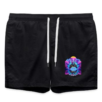 Gaming King Controller with Mirroring - Swim Trunks - black - Front - AI Model Male 185 light (185cm)