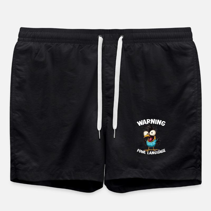 Warning_-_Fowl_Language_2 - Badeshorts - Schwarz