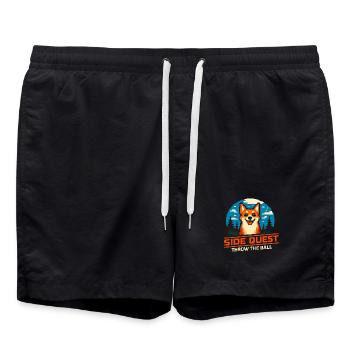 Side Quest: Throwing Ball | Dog Retrieving - Swim Trunks - black - Front - AI Model Male 185 light (185cm)