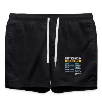 ZfP-Techniker Stundensatz - Lustiger ZfP-Ingenieur - Badeshorts - Schwarz - Vorne - AI Model Male 185 light (185cm)