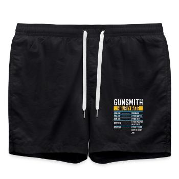 Armurier Taux horaire Forgeron Réparateur d’armes - Short de bain - noir - Devant - AI Model Male 185 light (185cm)