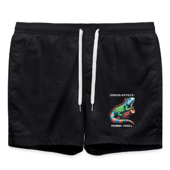 Effet de statut : Frisson continu | Terrarium d’iguane - Short de bain - noir - Devant - AI Model Male 185 light (185cm)