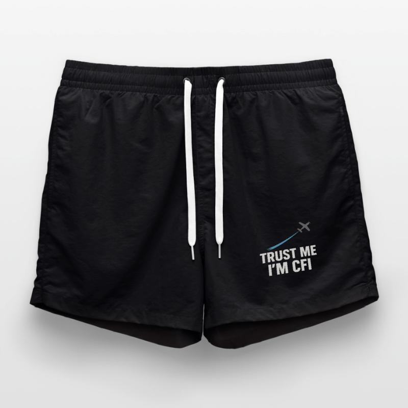 Flight Instructor Cfi Pilot Aviation Instructor Swim Trunks