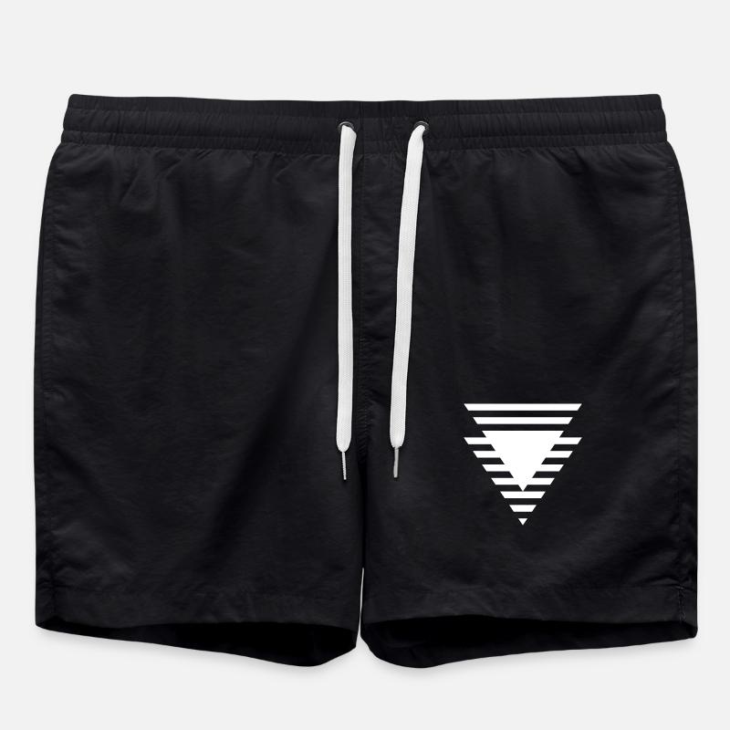 Stepped Triangular Prism - Swim Trunks - black
